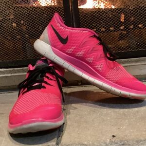 Nike Free 5.0 Women's Hot Pink Athletic running Shoes sneakers